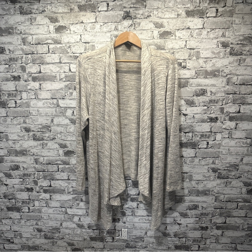 EUC Bobeau Light Gray Open-Front Cardigan Size 2X